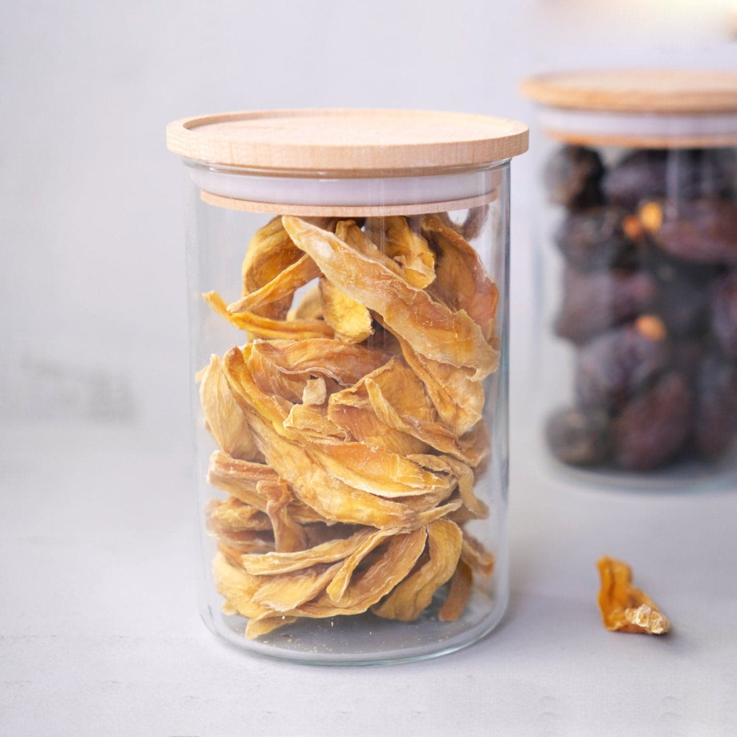 Vorratsglas mit Buchenholz Deckel - verschiedene Größen