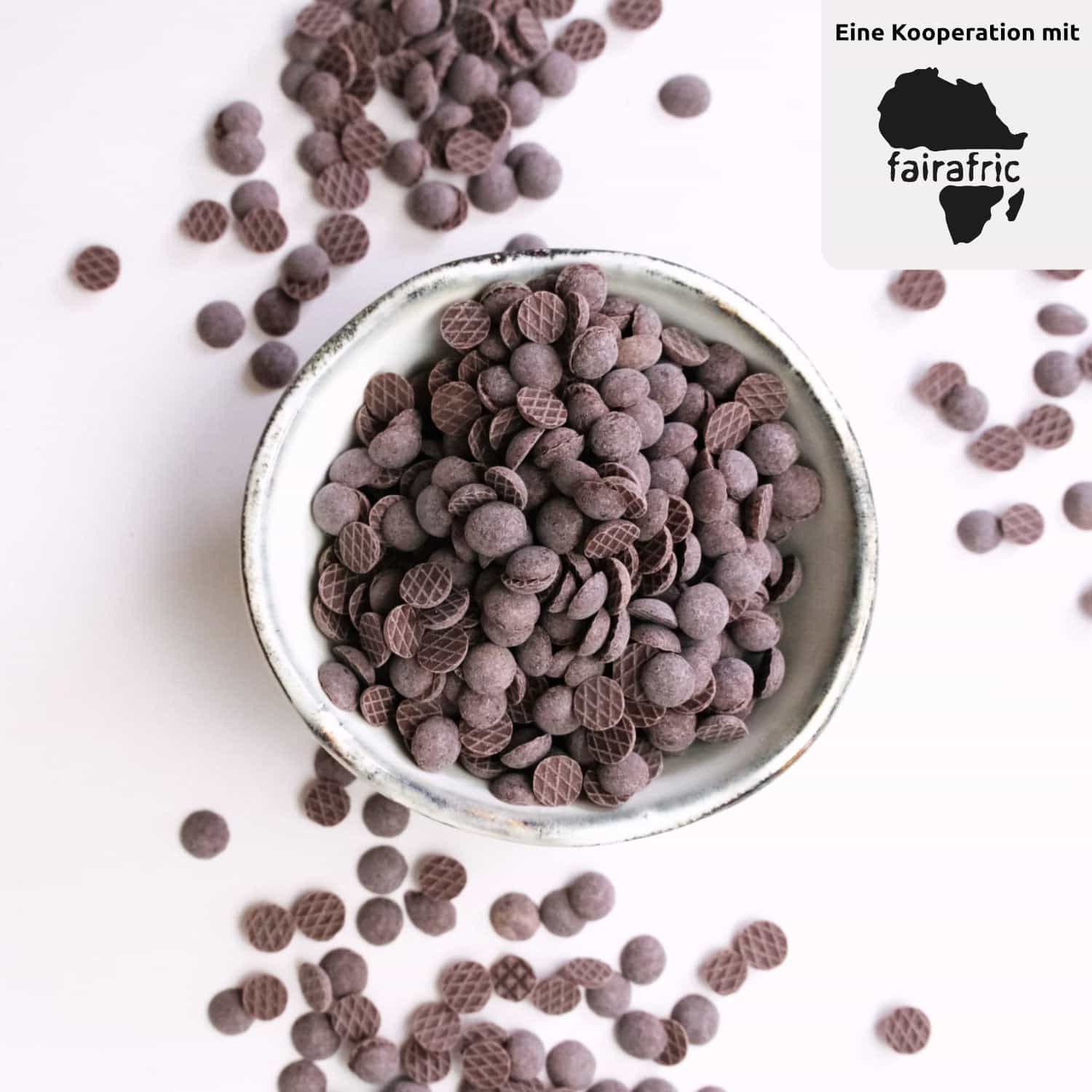 Bio kleine Schokodrops 50% mit Zartbitterschokolade - TARABAO- vegan - zum Backen