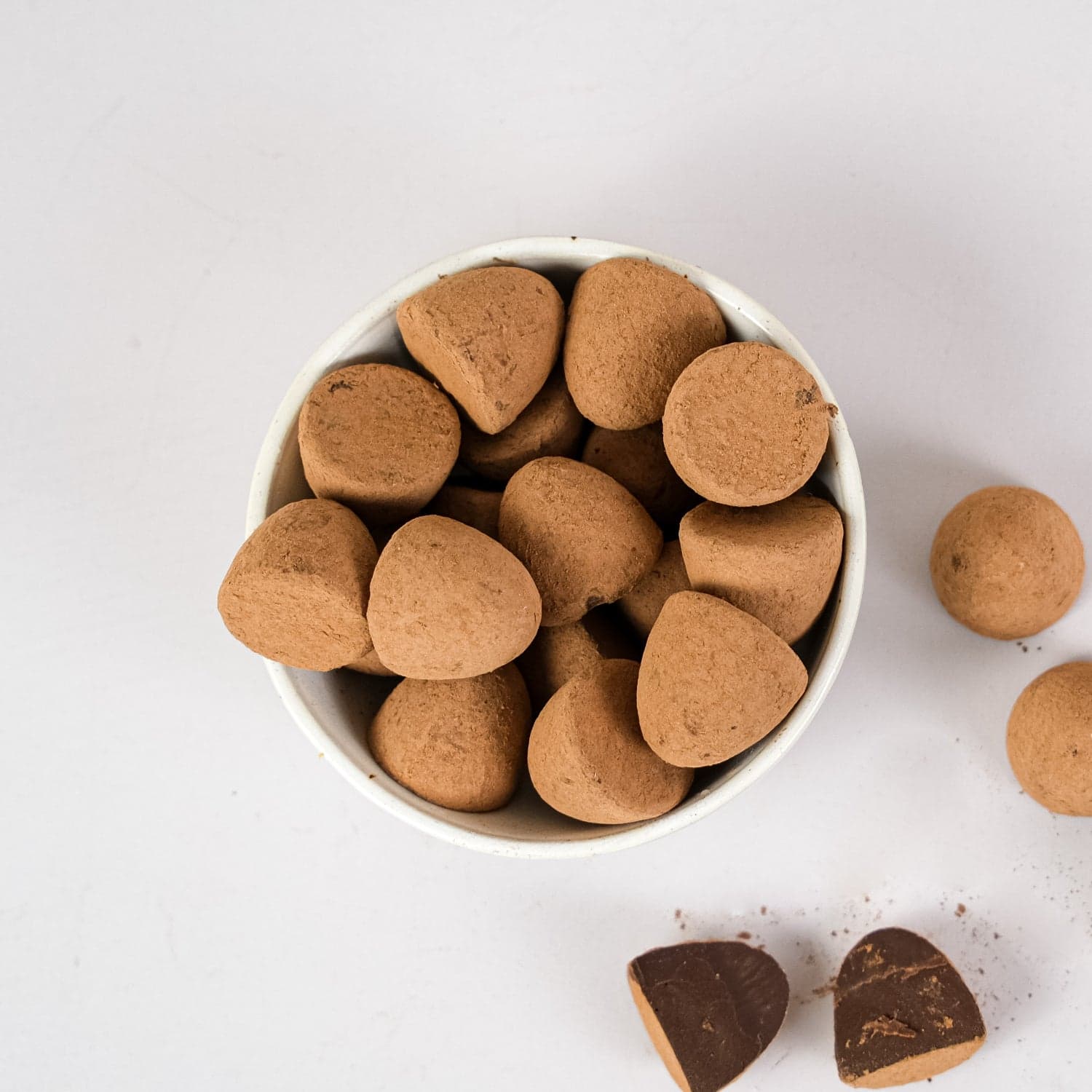 Bio cremige Trüffelpralinen